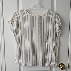 MNG Casual linen blend boxy tee